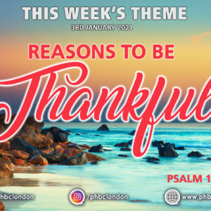 Reasons to be Thankful – Pastor Jasmine Richards