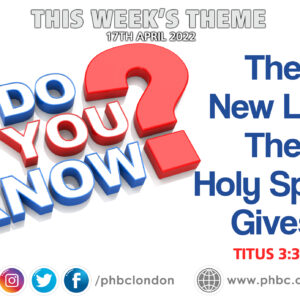 DO YOU KNOW – The New Life The Holy Spirit Gives? – Pastor Deji Ayorinde