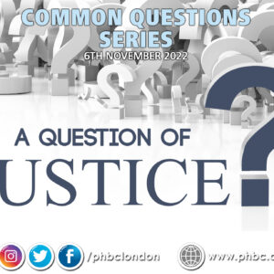 A Question of Justice – Pastor Deji Ayorinde