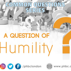 A Question of Humility – Pastor Deji Ayorinde