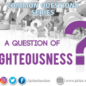 A Question of Righteousness – Pastor Deji Ayorinde