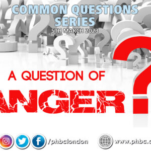 A Question of Anger – Pastor Deji Ayorinde