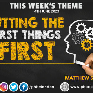 Putting the First Things First – Pastor Deji Ayorinde