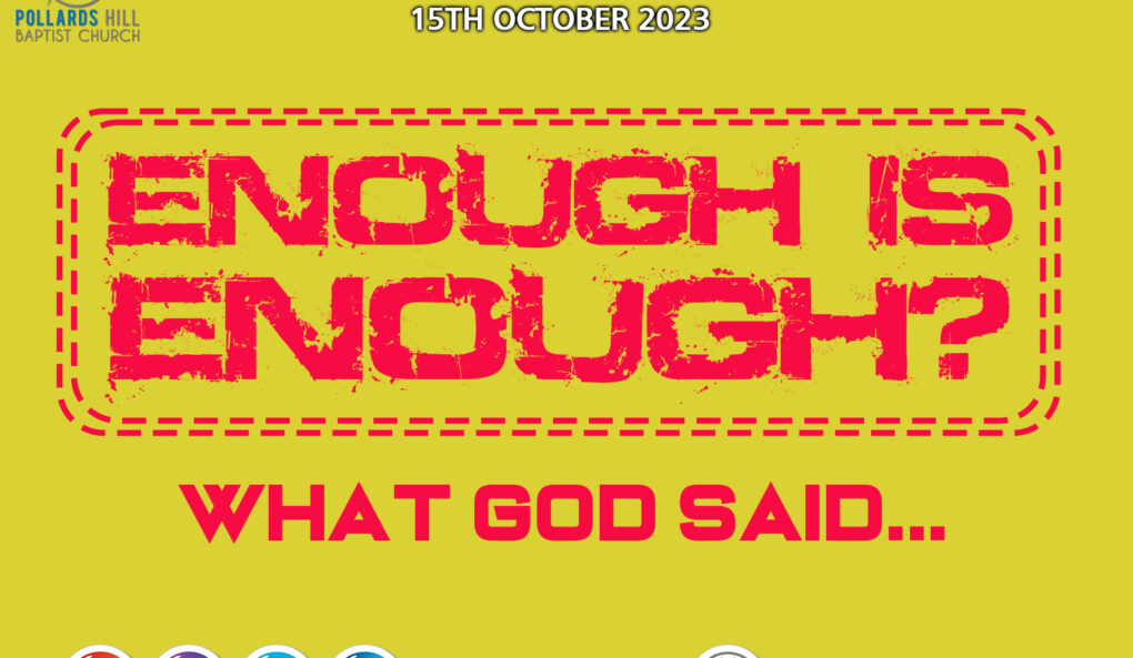 ENOUGH IS ENOUGH? What God Said – Pastor Deji Ayorinde