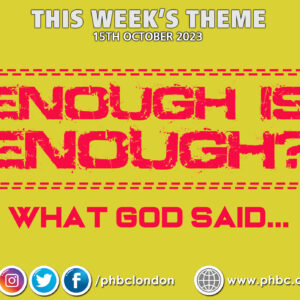 ENOUGH IS ENOUGH? What God Said – Pastor Deji Ayorinde