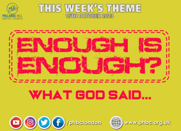 ENOUGH IS ENOUGH? What God Said – Pastor Deji Ayorinde