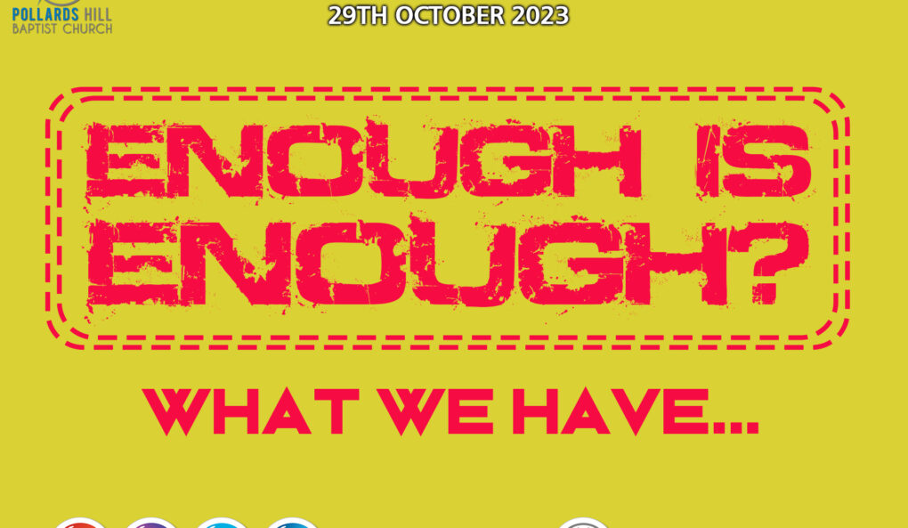 ENOUGH IS ENOUGH? What We Have – Pastor Deji Ayorinde