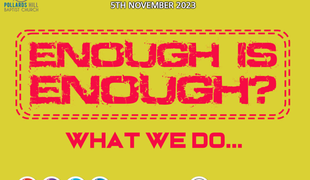 ENOUGH IS ENOUGH? What We Do – Pastor Deji Ayorinde