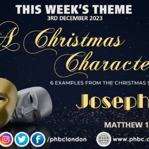 A CHRISTMAS CHARACTER: Joseph – Sunmi Ayorinde