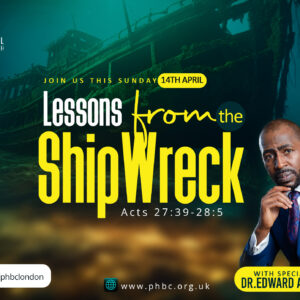 Lessons from the Shipwreck – Dr Edward Addison