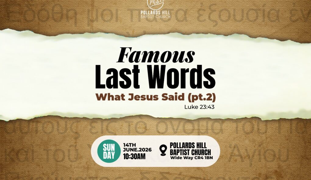 FAMOUS LAST WORDS: What Jesus Said: Pt2 – Jeremy Ashiley