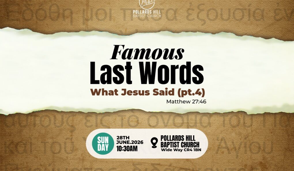 FAMOUS LAST WORDS: What Jesus Said: Pt4 – Babs Martin