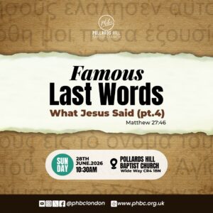 FAMOUS LAST WORDS: What Jesus Said: Pt4 – Babs Martin